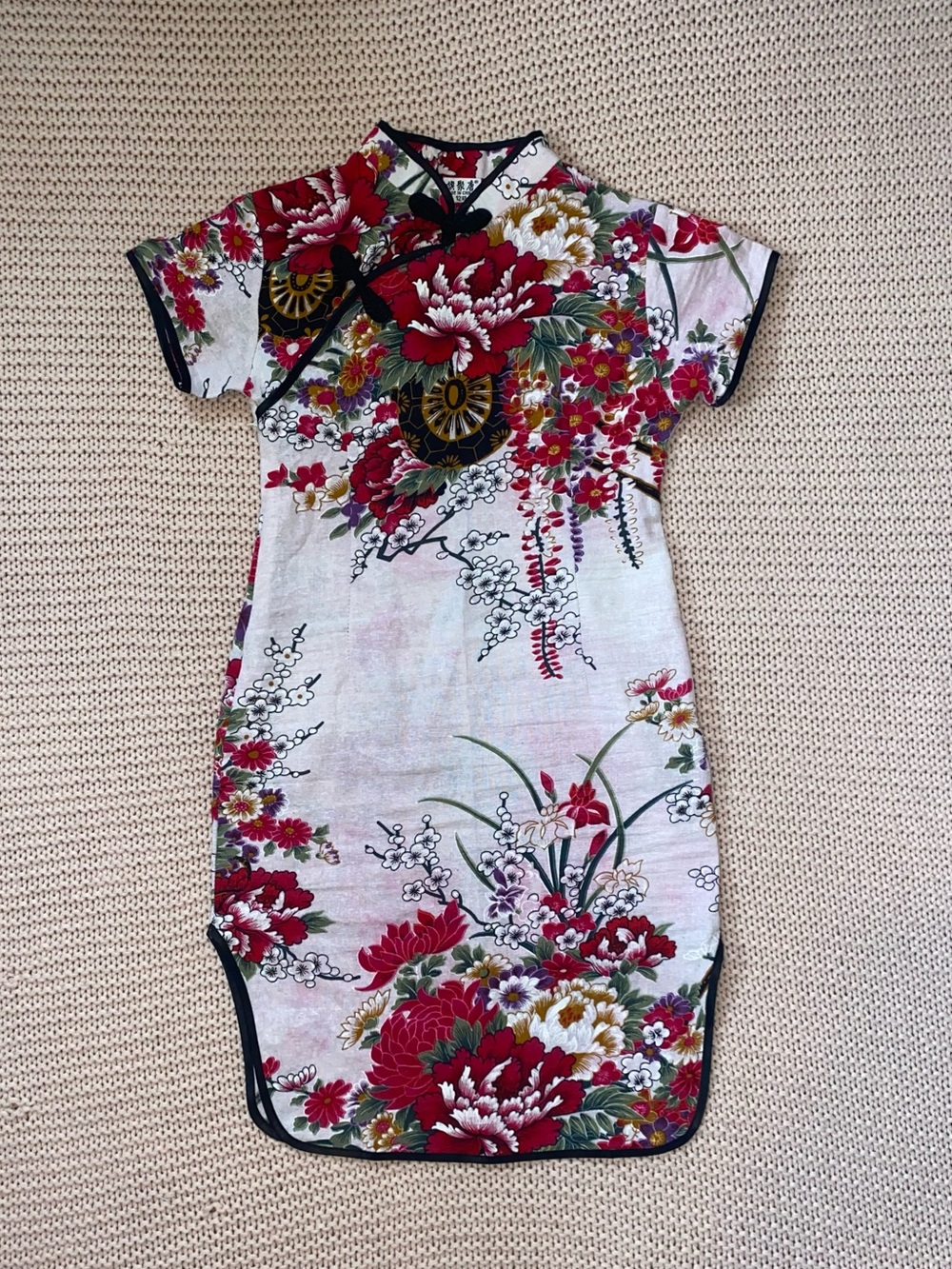 ✰ Red and White Floral Girls Qipao ✰